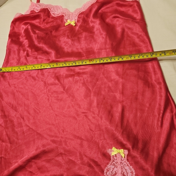 Vintage Victoria's Secret Babydoll Sleep Fuchsia Sz L Nightgown Satin Feel Gift - Picture 5 of 8